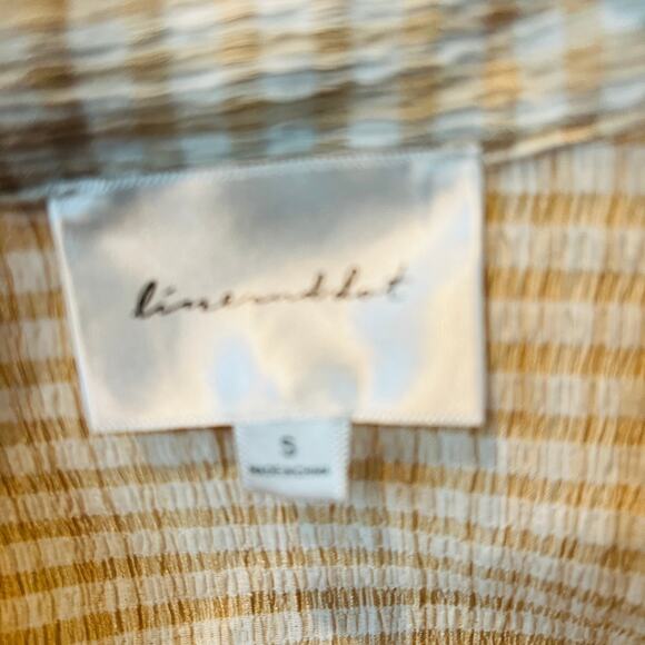 Line & Dot Button Up Shirt Checker Tan Revolve - S - Picture 5 of 5